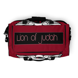 (L.O.J) Lion Of Judah Red Duffle bag
