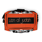 (L.O.J) Lion Of Judah Orange Duffle bag