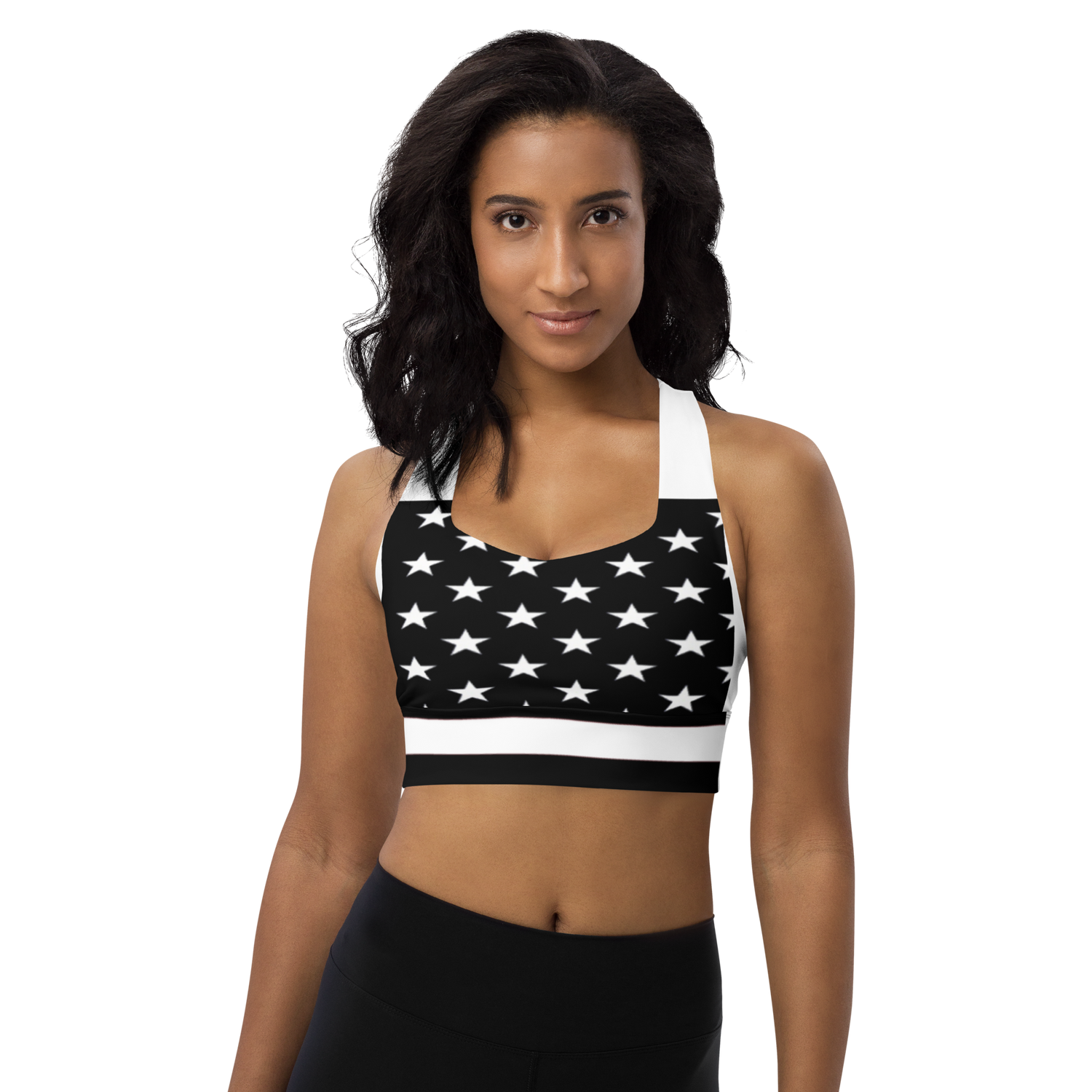 Stars Design Longline sports bra