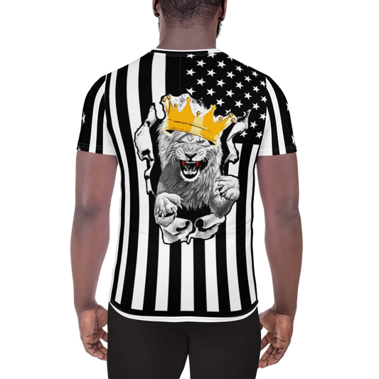 Lion Of Judah All-Over Print Men's Athletic T-shirt