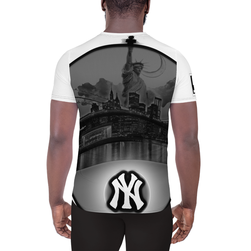 NYC New York City Skyline All-Over Print Men's Athletic T-shirt