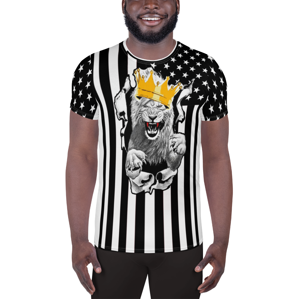 Lion Of Judah All-Over Print Men's Athletic T-shirt