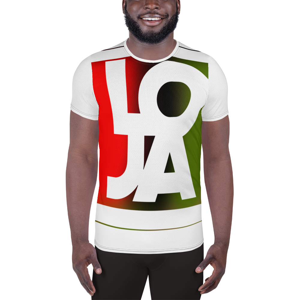 Lion Of Judah Apparel Logo REd BlacK GreeN All-Over Print Men's Athletic T-shirt