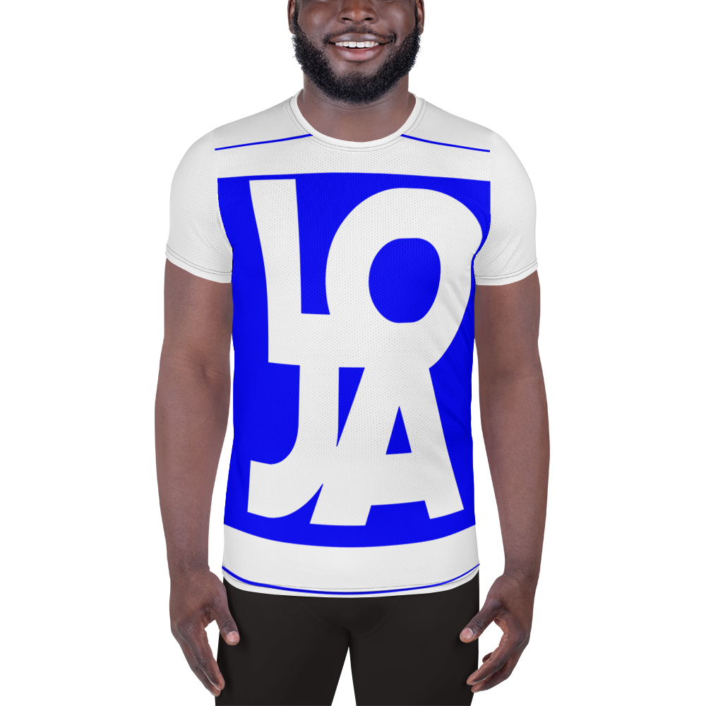 Lion Of Judah Apparel Logo Planet Earth Blue All Over Print Men's Athletic T-shirt