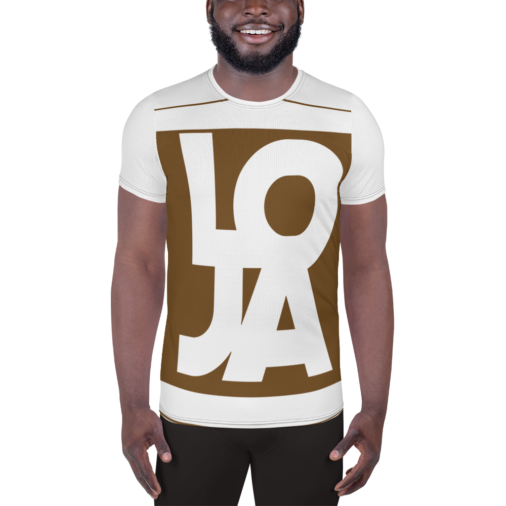Lion Of Judah Apparel Logo Chocolate Brown Mocha All Over Print Men's Athletic T-shirt