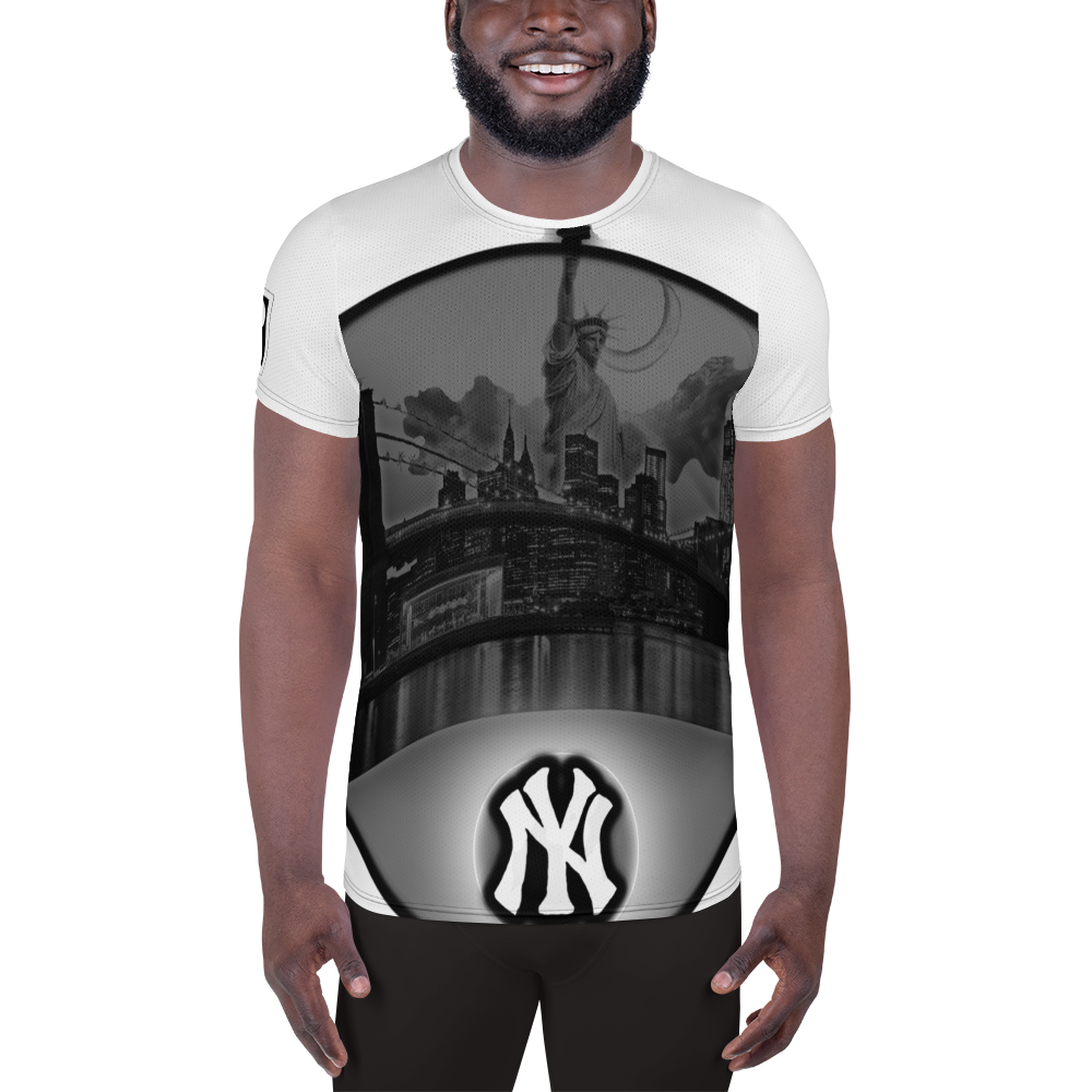 NYC New York City Skyline All-Over Print Men's Athletic T-shirt