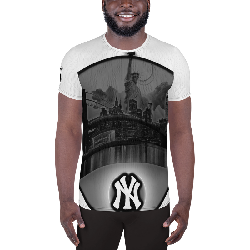 NYC New York City Skyline All-Over Print Men's Athletic T-shirt