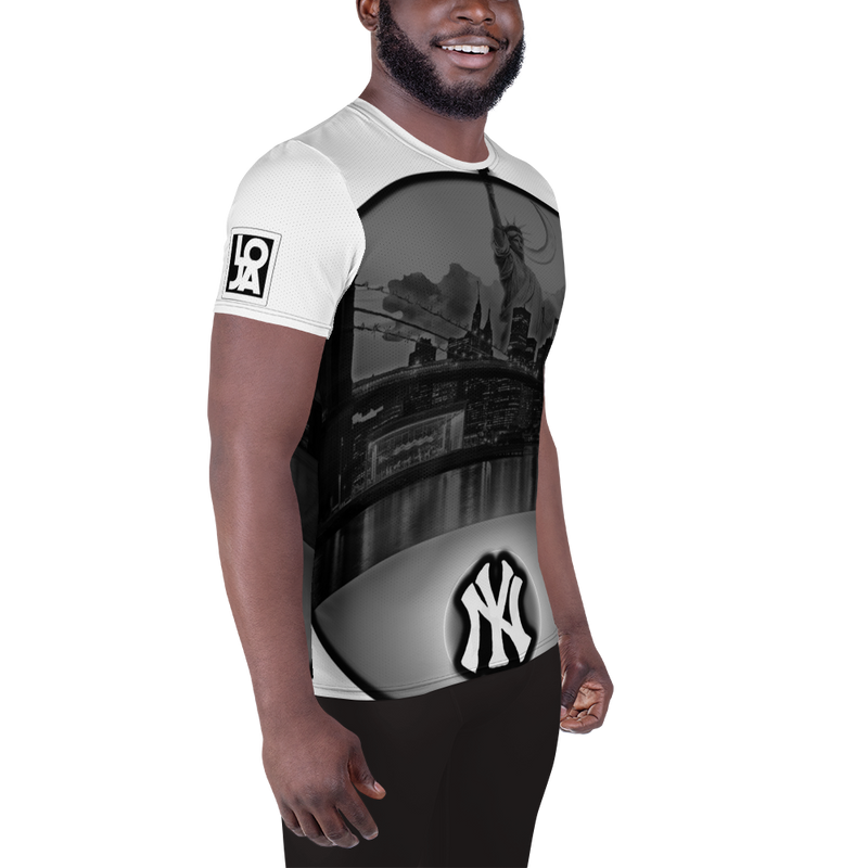 NYC New York City Skyline All-Over Print Men's Athletic T-shirt