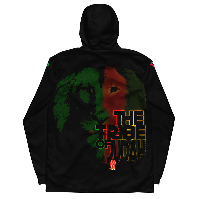 Tribe Of Judah  Lion Graphic Design Men's Black Windbreaker
