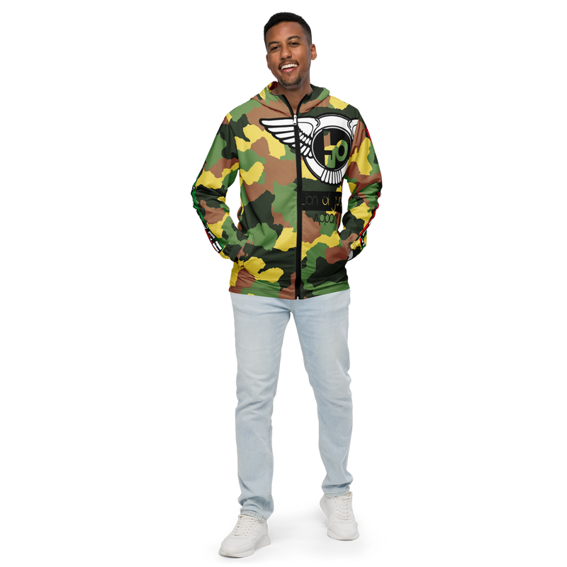 Lion Of Judah Black Logo Camo Graphic Design Men’s windbreaker