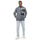Lion Of Judah Black Logo Blue with White stripe Graphic Design Men's Windbreaker
