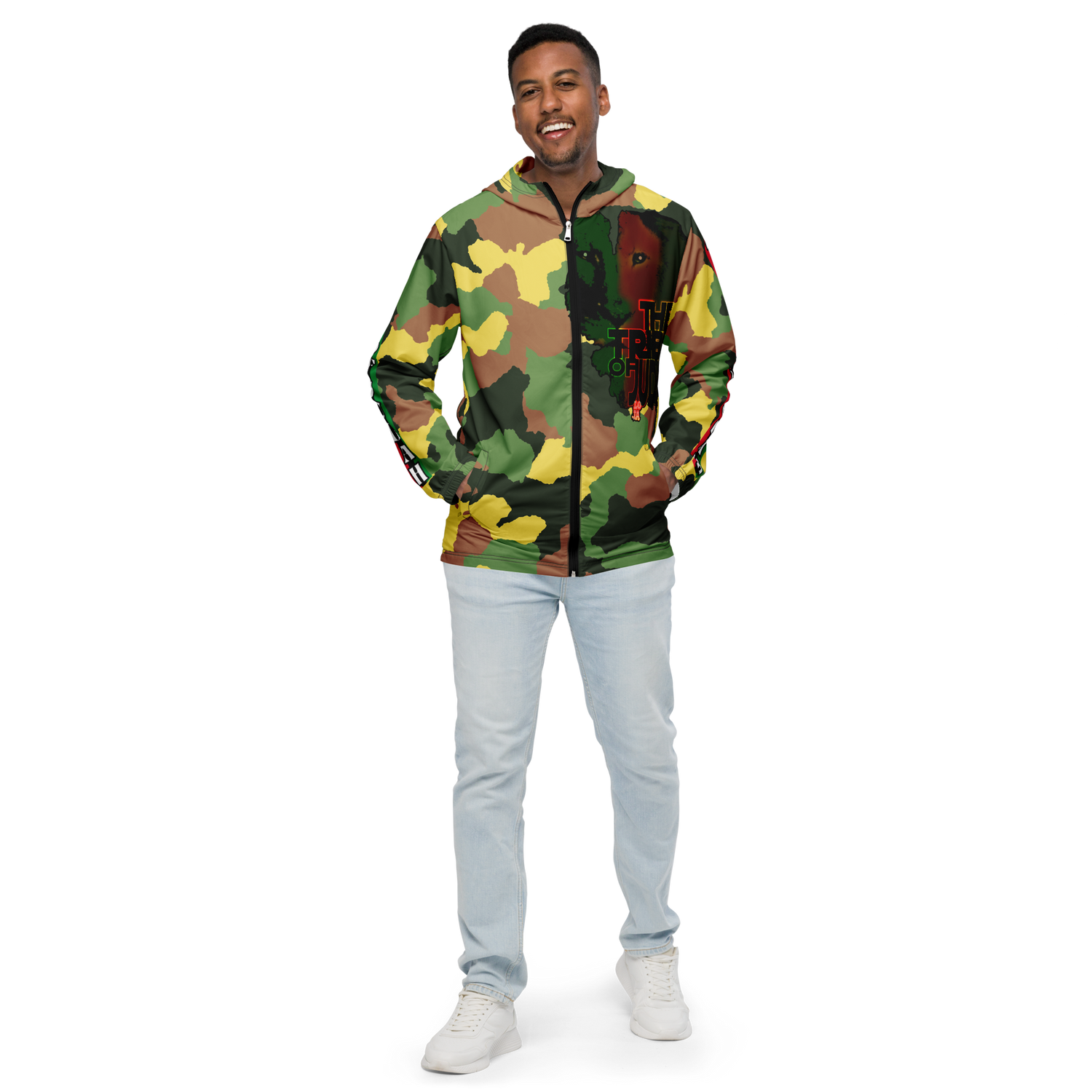 Tribe Of Judah Lion Camo Graphic Design V.1 Men’s windbreaker