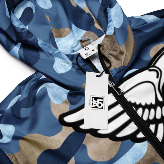 Lion Of Judah Black Logo Graphic Design Camo V.3 Men's Windbreaker