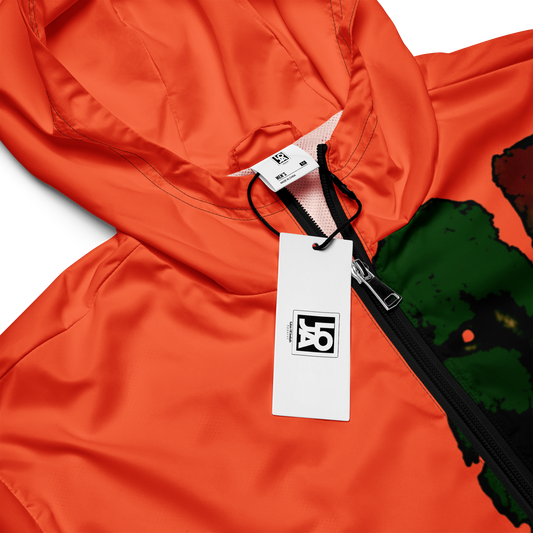 Tribe Of Judah  Lion Graphic Design Men's Orange Windbreaker