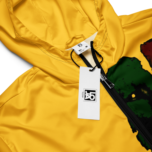 Tribe Of Judah Lion Graphic Design Men's Yellow Windbreaker