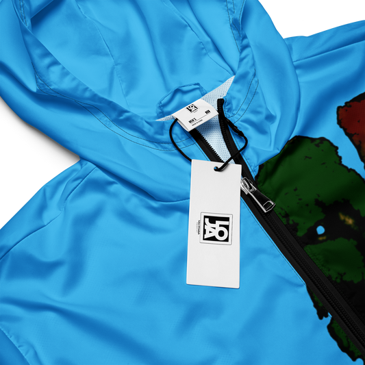 Tribe Of Judah  Lion Graphic Design Men's Deep Sky Blue Windbreaker
