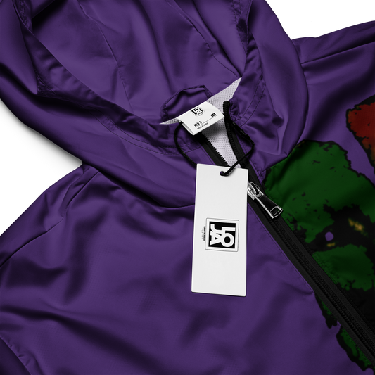 Tribe Of Judah  Lion Graphic Design Men's Purple Windbreaker
