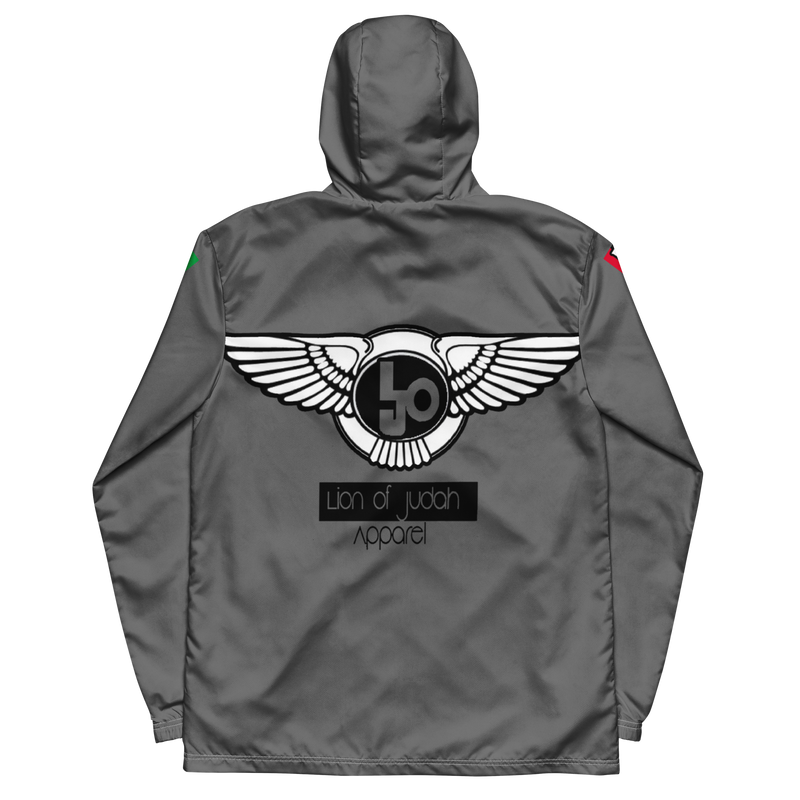 Lion Of Judah Logo Design Men’s Grey windbreaker