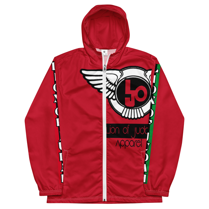 Lion Of Judah Logo Design Men’s Red windbreaker
