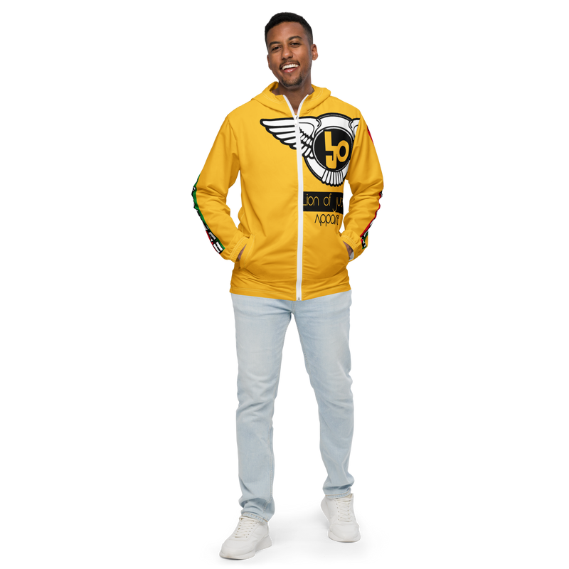 Lion Of Judah Logo Design Men’s Yellow windbreaker