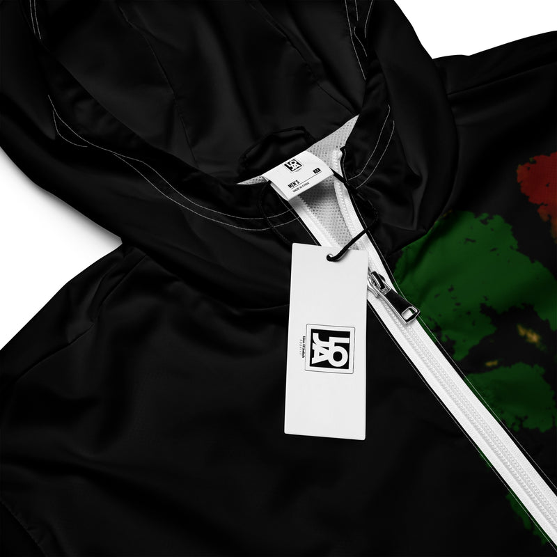 Tribe Of Judah  Lion Graphic Design Men's Black Windbreaker