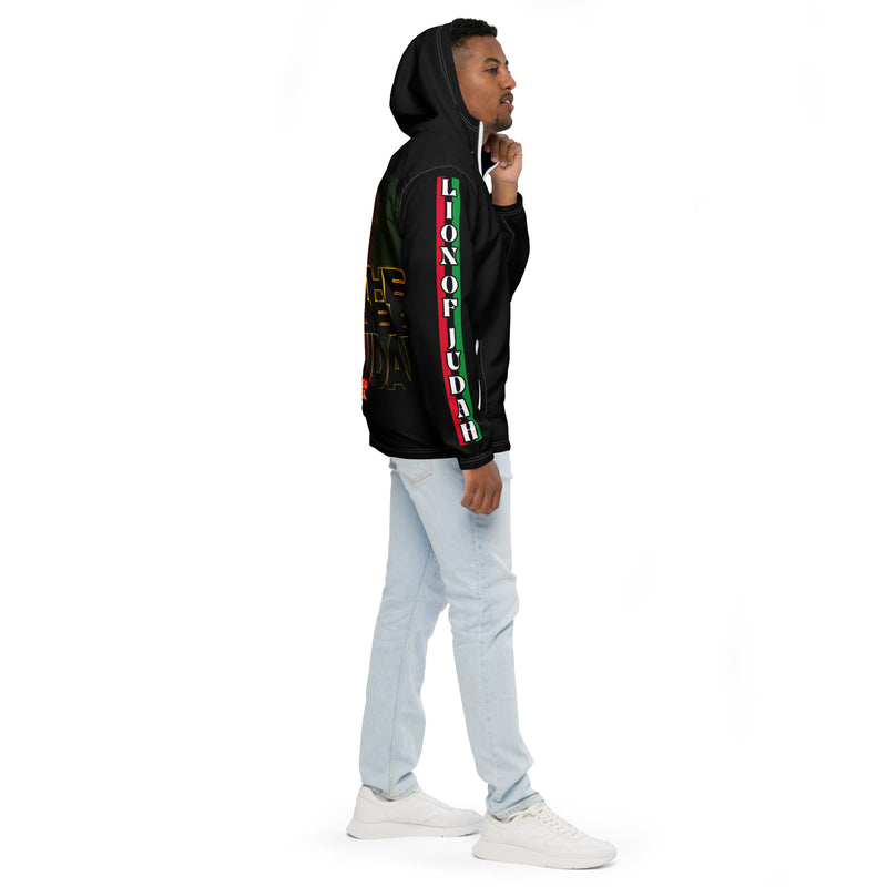 Tribe Of Judah  Lion Graphic Design Men's Black Windbreaker