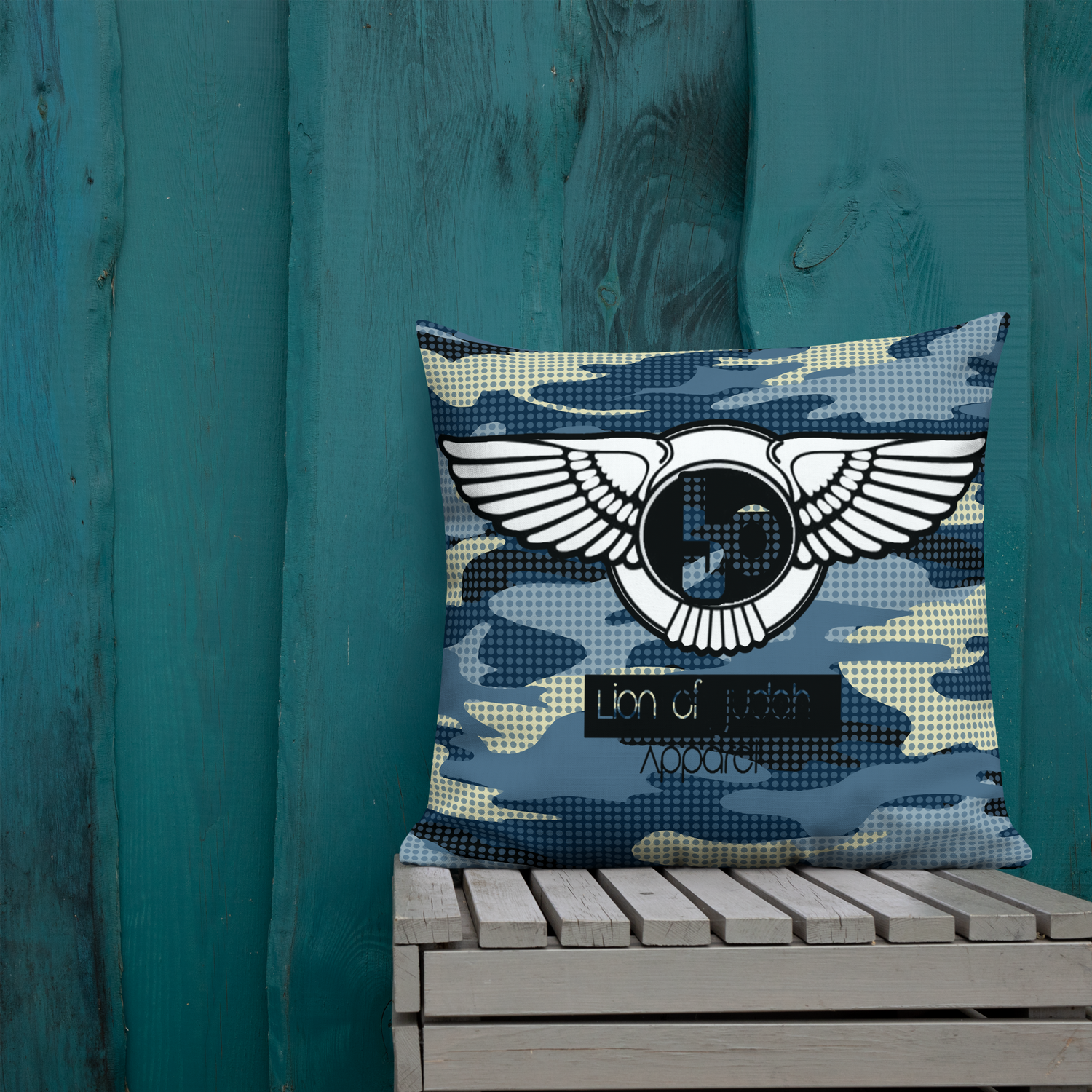 Lion Of Judah Black Logo Graphic Design V.6 Design Premium Pillow