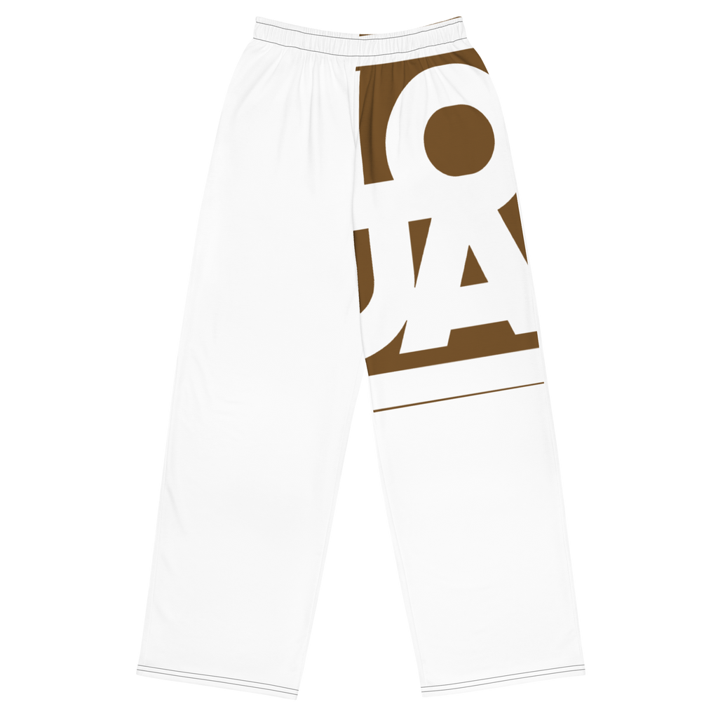 (Big Print) Chocolate Brown Mocha Lion Of Judah Apparel Logo All over print unisex wide leg pants