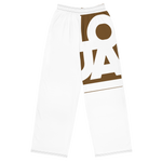 (Big Print) Chocolate Brown Mocha Lion Of Judah Apparel Logo All over print unisex wide leg pants