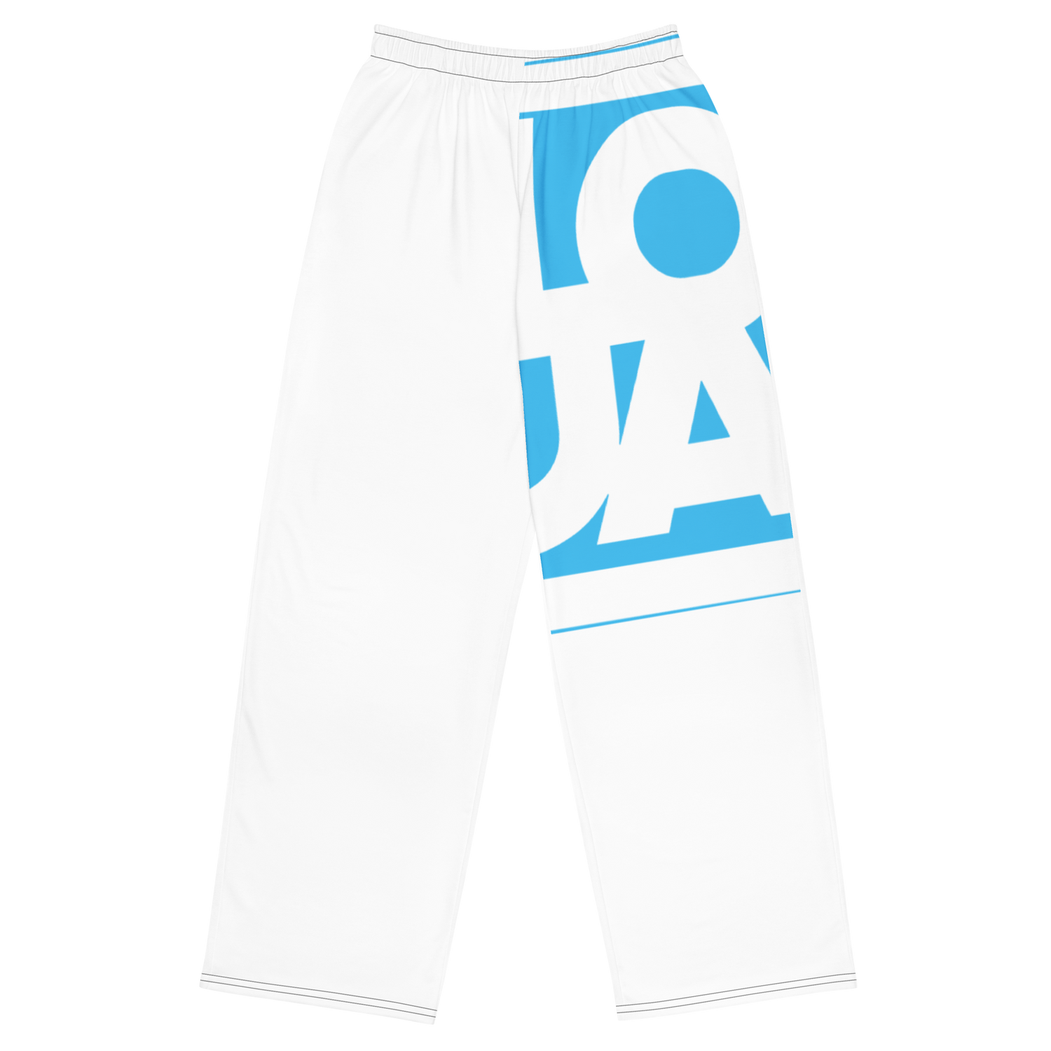 Lion Of Judah Apparel Logo Baby Blue All over print unisex wide leg pants