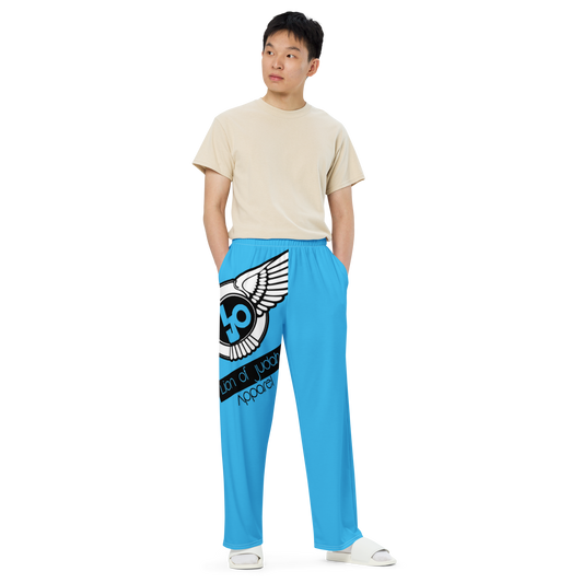 Lion Of Judah Logo Design Men’s Sky Blue Unisex Wide-Leg Pants