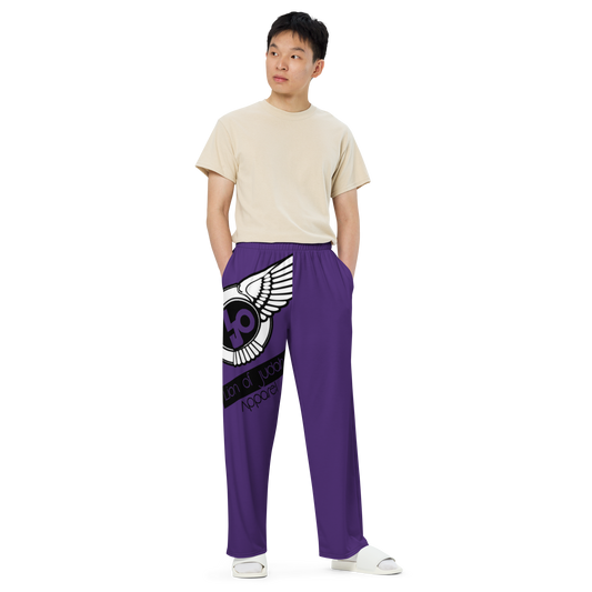 Lion Of Judah Logo Design Purple Unisex Wide-Leg Pants