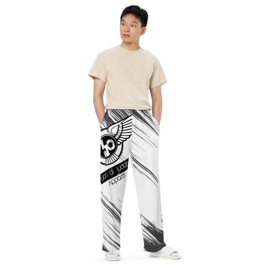 Lion Of Judah Black Logo Graphic Design Unisex Wide-Leg Pants
