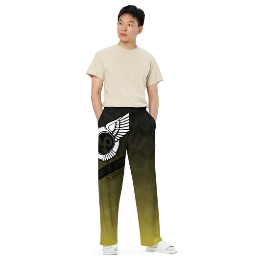 Lion Of Judah Black Logo Black Yellow fade Graphic Design V.3 Unisex Wide-Leg Pants