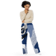 Lion Of Judah Black Logo Blue Grey Camo Graphic Design V.6 Unisex Wide-Leg Pants