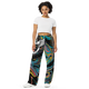 Lion Of Judah Black Logo Color Liquid Graphic Design Unisex Wide-Leg Pants