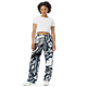 Lion Of Judah Black Logo Black & White Art Graphic Design Unisex Wide-Leg Pants