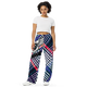 Lion Of Judah Black Logo Color Cross Pattern Graphic Design Unisex Wide-Leg Pants