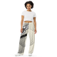 Lion Of Judah Black Logo Tan Pattern Graphic Design Unisex Wide-Leg Pants