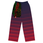 Tribe Of Judah Lion Blue Fade into Red Stripe Graphic Design Unisex Wide-Leg Pants