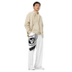 Lion Of Judah Logo Design white Unisex Wide-Leg Pants