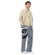 Lion Of Judah Black Logo Blue with White stripe Graphic Design Unisex Wide-Leg Pants