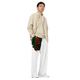 Tribe Of Judah Lion Graphic Design White Unisex Wide-Leg Pants