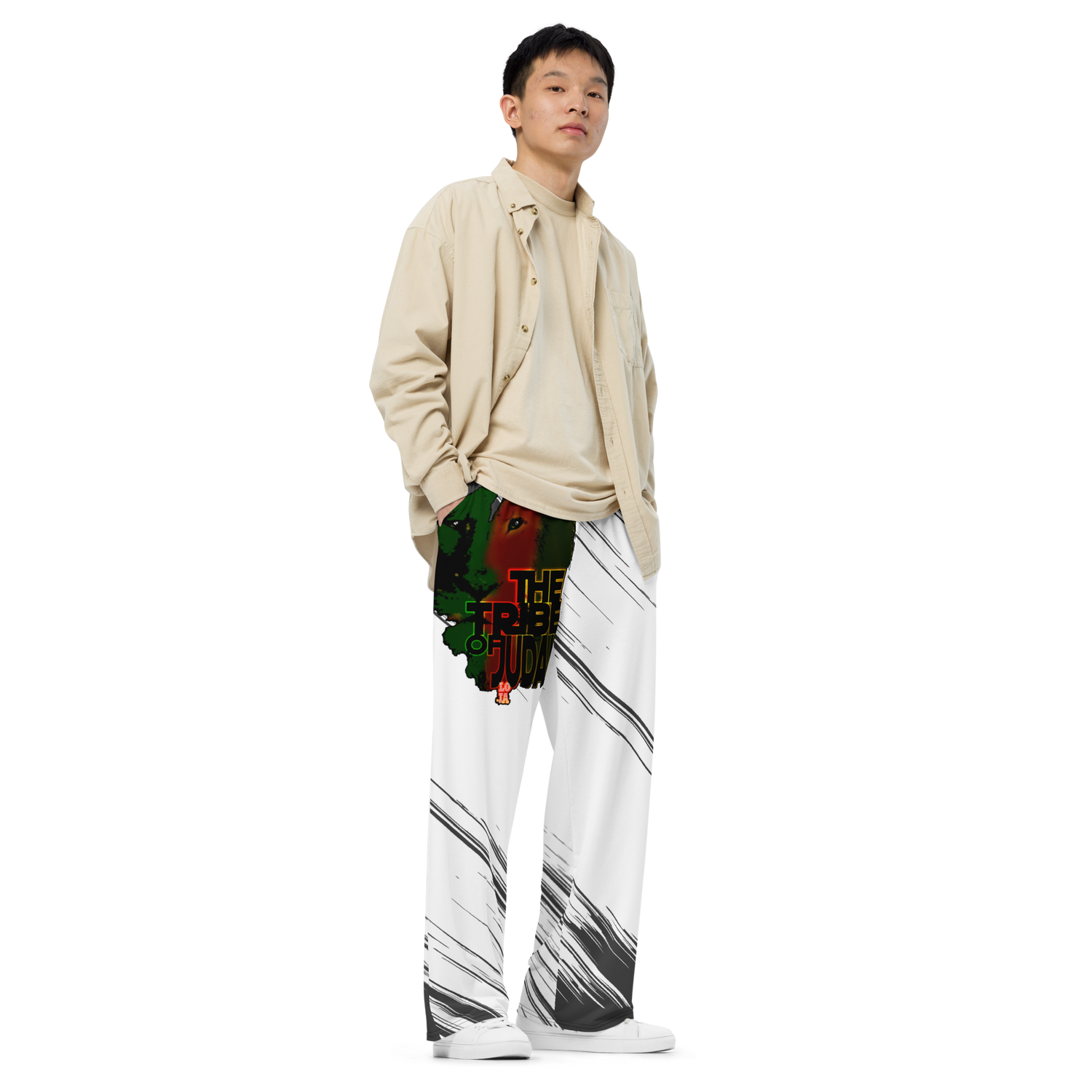 Tribe Of Judah Lion Graphic Design Unisex Wide-Leg Pants