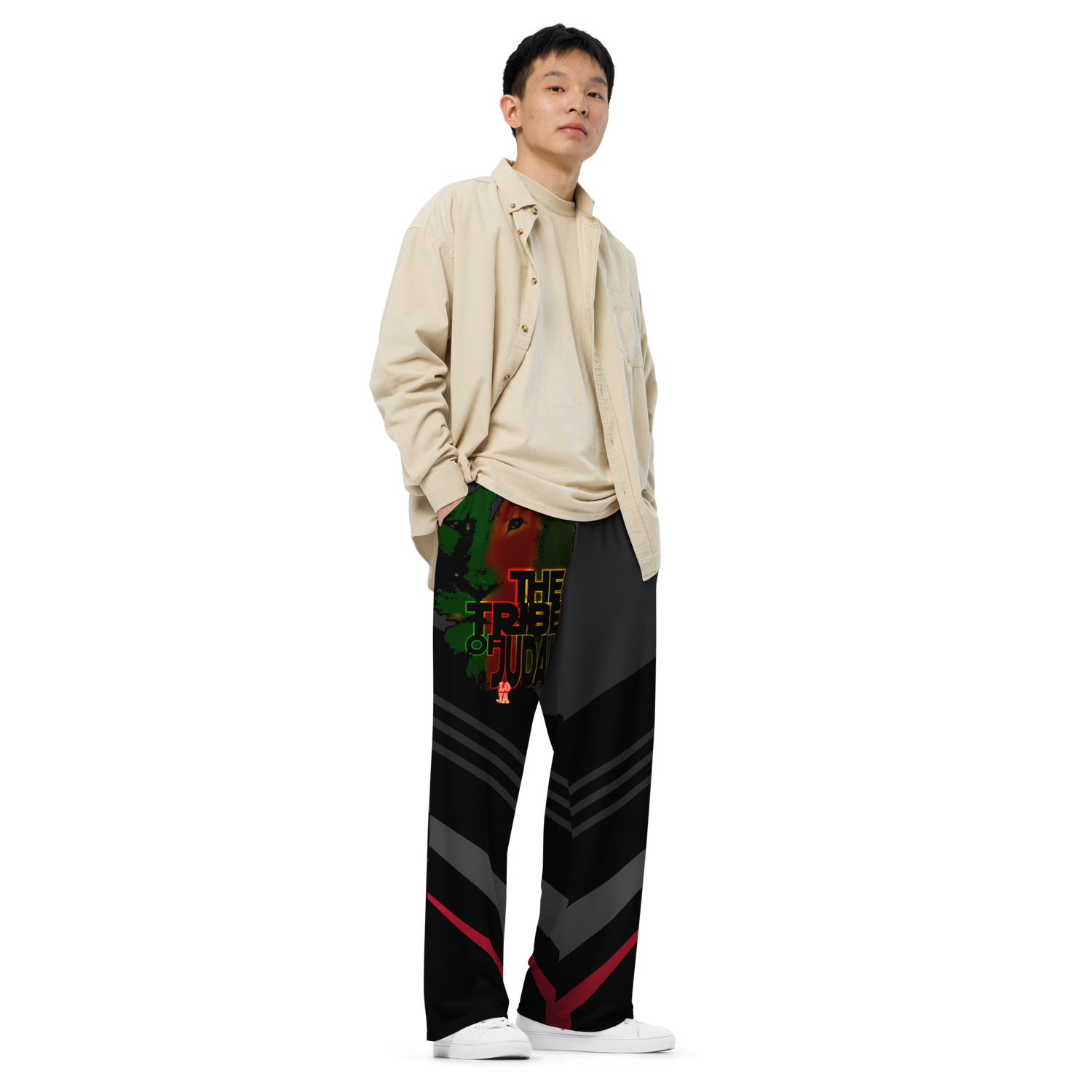 Tribe Of Judah Lion Graphic Design V.2 Unisex Wide-Leg Pants