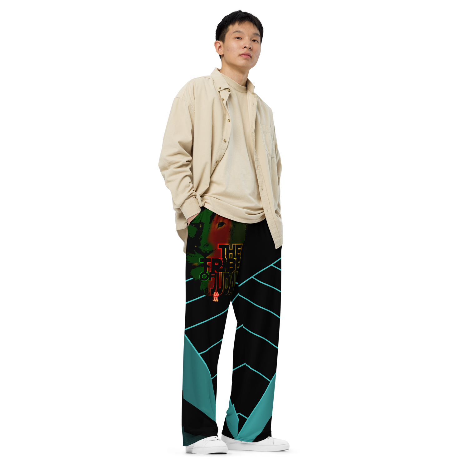 Tribe Of Judah Lion Graphic Design V.3 Unisex Wide-Leg Pants