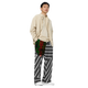 Tribe Of Judah Lion Black & White Abstract shape stripe Graphic Design Unisex Wide-Leg Pants