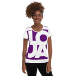 (Big Print ) Royal King Purple Lion Of Judah Apparel Logo All Over Print Women's Athletic T-shirt