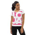 (Big Print) Pink Lion Of Judah Apparel Logo All Over Print Women's Athletic T-shirt