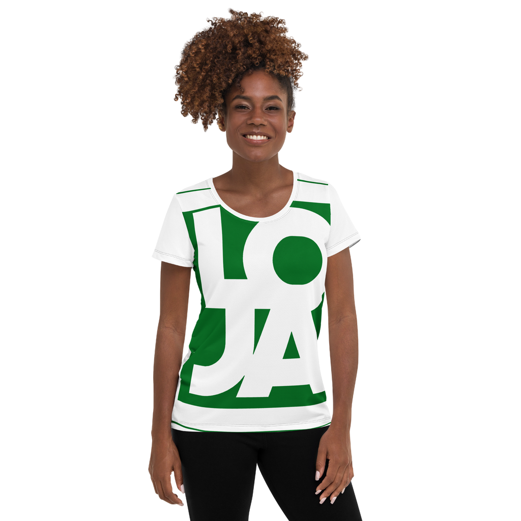 (Big Print) Green Frog Lion Of Judah Apparel Logo All Over Print Women's Athletic T-shirt